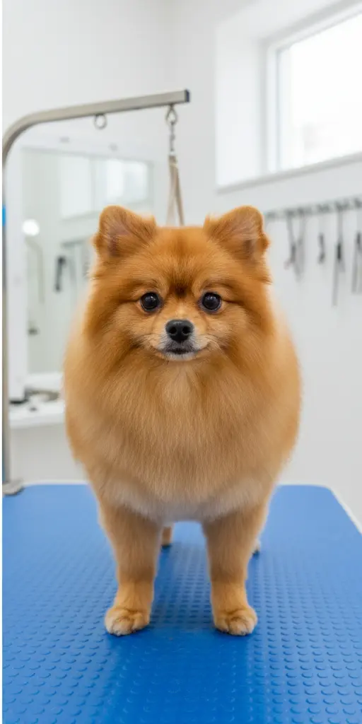 Шпиц до и после груминга — после