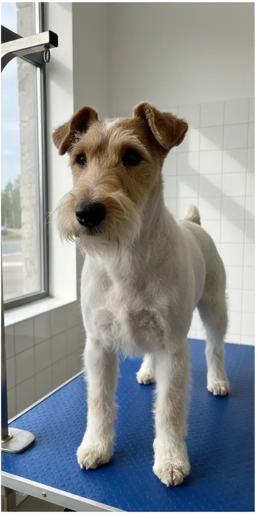 Фокстерьер до и после тримминга — после