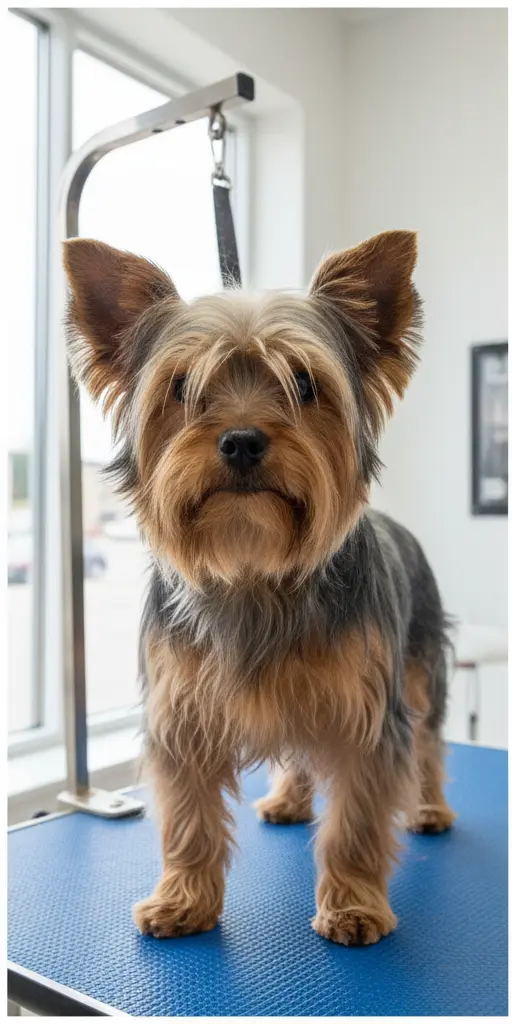 Йоркширский терьер до и после груминга — до