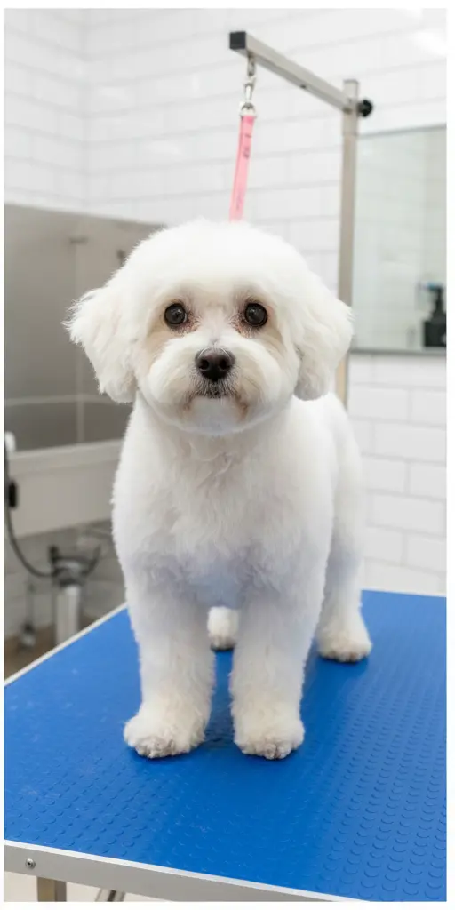 Болонка до и после груминга — после