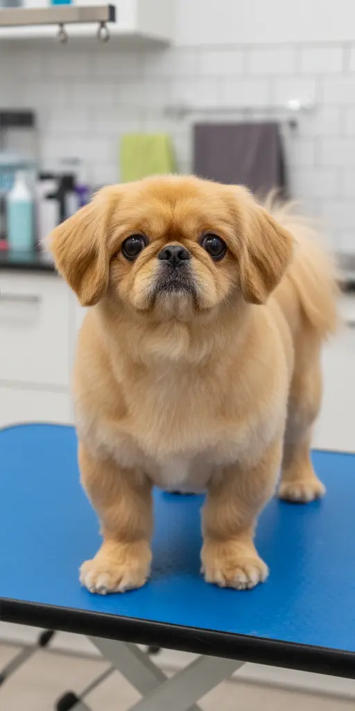 Пекинес до и после груминга — после