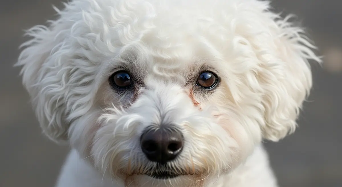 Мордочка бишон фризе без слезных дорожек