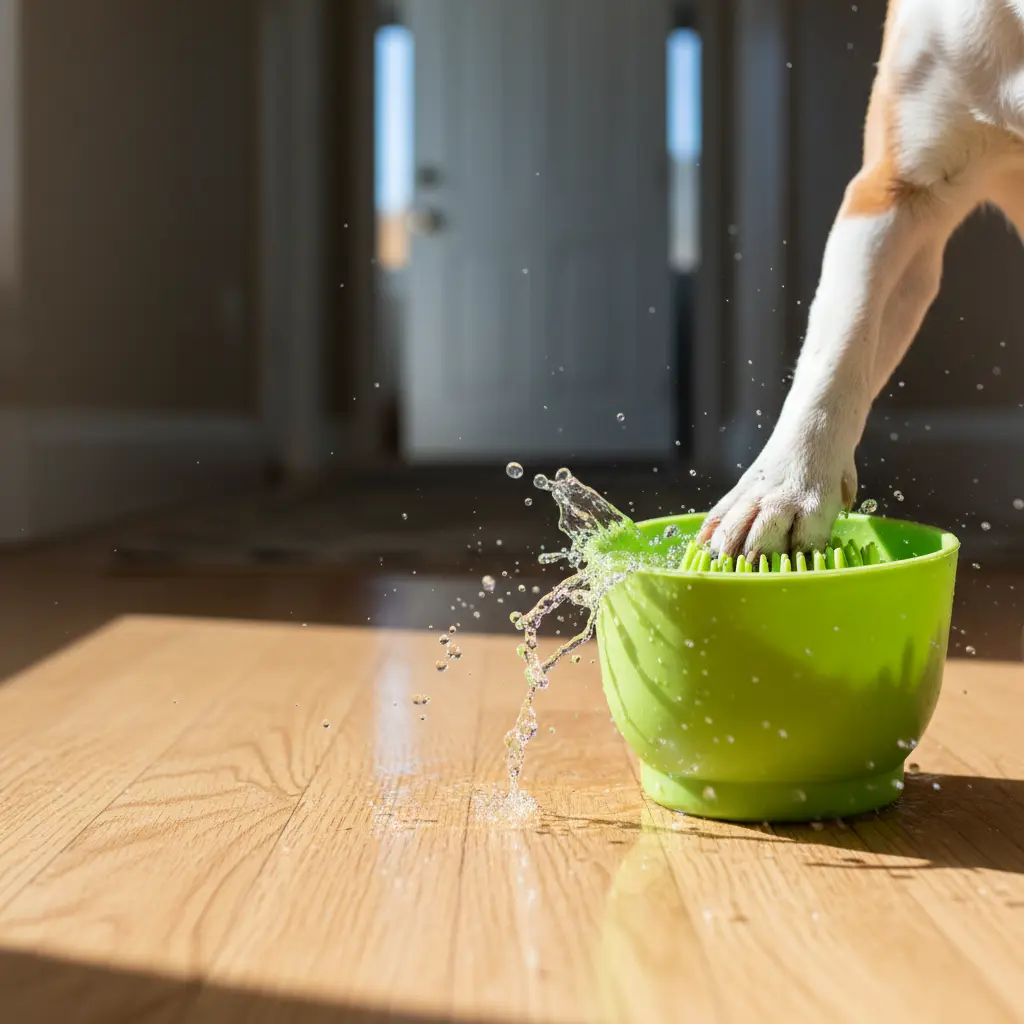 лапа бигля в силиконовой лапомойке