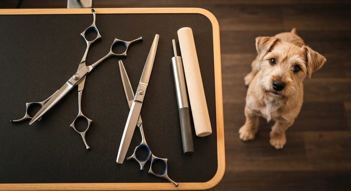 Европейские ножницы и инструменты для заточки на рабочем столе грумера